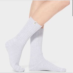 Ugg knit ribbed crew sock - two pairs